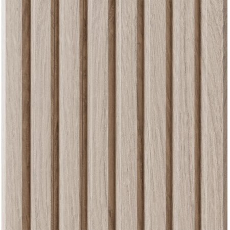 DESIGNS OF DISTINCTION 1-1/2" Tall Bevel Slat Tambour - White Oak (12"W x 48"L) 011248207WK1
